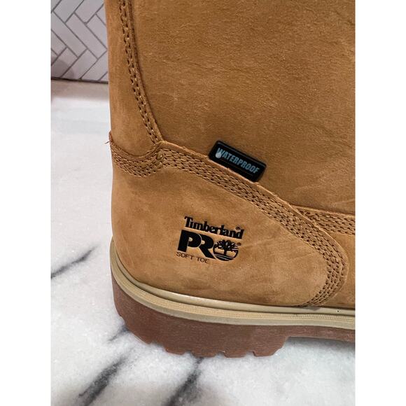 Timberland PRO 26011 Waterproof Soft Toe Work Boots Men’s 15M Wheat A74160 main image 9